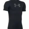 UNDER ARMOUR SHORT SLEEVE KIDS T-SHIRT BLACK -HockeyPro Hub 1289957 001 ua 2017 shirt front