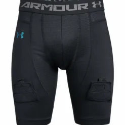 UNDER ARMOUR JR FITTED SHORTS - BLACK