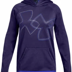 UNDER ARMOUR GIRLS AF HOODIE DUAL LOGO - PURPLE