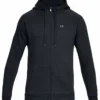 UNDER ARMOUR ADULT RIVAL FLEECE FZ HOODIE - BLACK -HockeyPro Hub 1320737 001