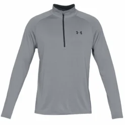 UNDER ARMOUR ADULT TECH HALF ZIP TOP - GREY