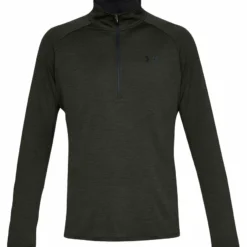 UNDER ARMOUR ADULT TECH HALF ZIP TOP - GREEN