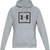 UNDER ARMOUR ADULT RIVAL FLEECE LOGO HOODIE - GREY -HockeyPro Hub 1329745 035