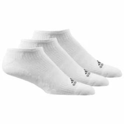 ADIDAS MEN'S 3 PACK ANKLE SOCKS - WHITE