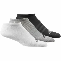 ADIDAS MEN'S 3 PACK ANKLE SOCKS - MULTI COLOUR