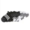 ADIDAS KID'S ANKLE SOCKS - 6 PACK - BLACK/WHITE
