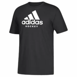 ADIDAS KID'S HOCKEY T SHIRT - BLACK