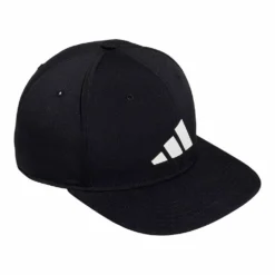 ADIDAS ADULT 3 BAR SNAPBACK HAT -BLACK -HockeyPro Hub ADIDAS MENS 3 BAR SNAPBACK HAT BLACK SIDE