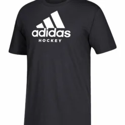 ADIDAS ADULT HOCKEY T SHIRT - BLACK