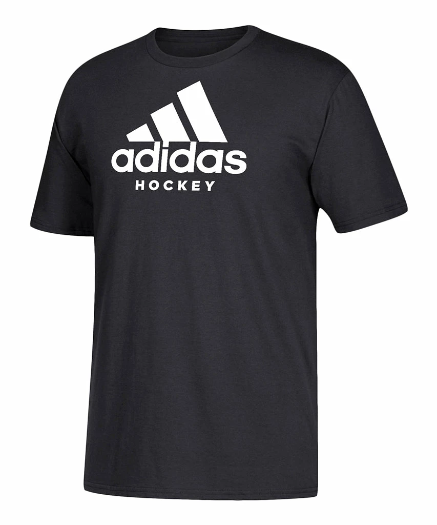 ADIDAS ADULT HOCKEY T SHIRT - BLACK 3 ADIDAS ADULT HOCKEY T SHIRT - BLACK