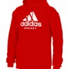 ADIDAS ADULT HOCKEY HOODIE - RED