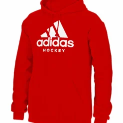 ADIDAS ADULT HOCKEY HOODIE - RED