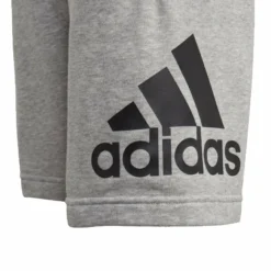 ADIDAS KIDS JB BADGE OF SPORT SHORTS - GREY -HockeyPro Hub ADIDAS MEN S JB BADGE OF SPORT SHORTS GREY LOGO