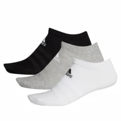 ADIDAS MEN'S LIGHT LOW-CUT SOCKS - 3 PACK WHITE/GREY/BLACK