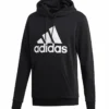ADIDAS ADULT MUST HAVES BADGE OF SPORT PULLOVER HOODIE - BLACK/WHITE