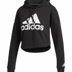 ADIDAS WOMEN'S BADGE OF SPORT HOODIE - BLACK
