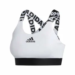 ADIDAS WOMEN'S DRST BANDED BRA - WHITE/BLACK
