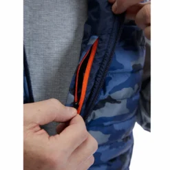 BAUER ADULT CAMO HOODED PUFFER VEST JACKET -HockeyPro Hub BAUER MEN S CAMO HOODED PUFFER VEST JACKET ZIPPER POCKET