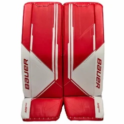 BAUER SUPREME M5PRO INTERMEDIATE GOALIE PADS -HockeyPro Hub BAUER SUPREME M5PRO GOALIE PADS RED