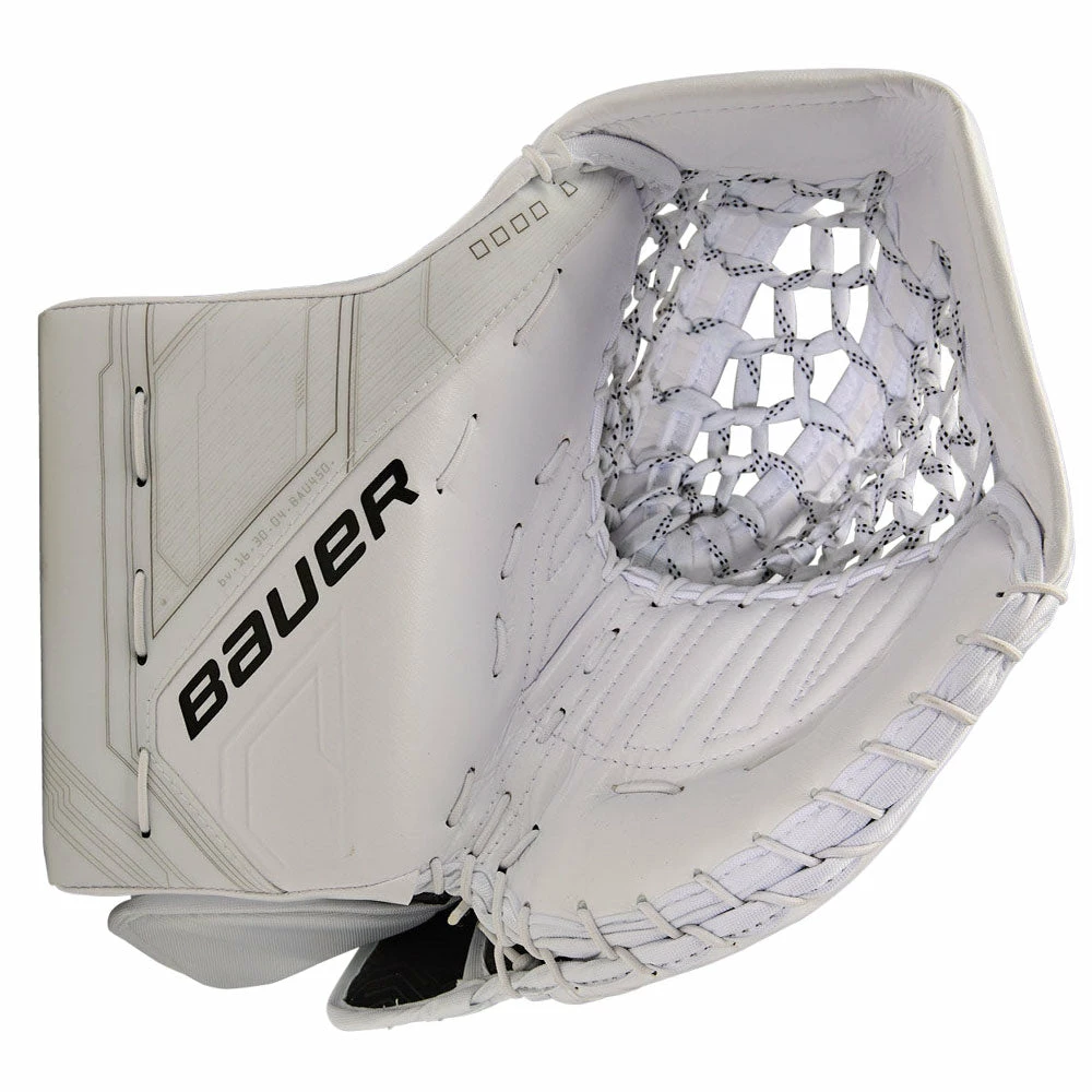 BAUER SUPREME MACH SENIOR GOALIE CATCHER - WHITE 3 BAUER SUPREME MACH SENIOR GOALIE CATCHER - WHITE