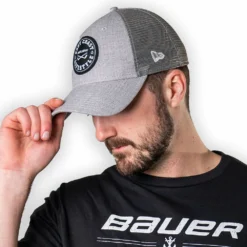 BAUER X EAST COAST LIFESTYLE NEW ERA 9FORTY GREY SNAPBACK HAT -HockeyPro Hub BAUER X EAST COAST LIFESTYLE NEW ERA 9FORTY GREY HAT brim