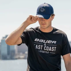 BAUER X EAST COAST LIFESTYLE NEW ERA 9FORTY NAVY SNAPBACK HAT -HockeyPro Hub BAUER X EAST COAST LIFESTYLE NEW ERA 9FORTY NAVY HAT 3
