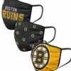 FOCO BOSTON BRUINS ADULT NON-MEDICAL FACE MASKS - 3 PACK 2 FOCO BOSTON BRUINS ADULT NON-MEDICAL FACE MASKS - 3 PACK -HockeyPro Hub Boston Bruins Fabric Face Masks 3 Pack