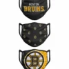 FOCO BOSTON BRUINS KIDS NON-MEDICAL FACE MASKS - 3 PACK -HockeyPro Hub Boston Bruins Kids Fabric Face Masks 3 Pack