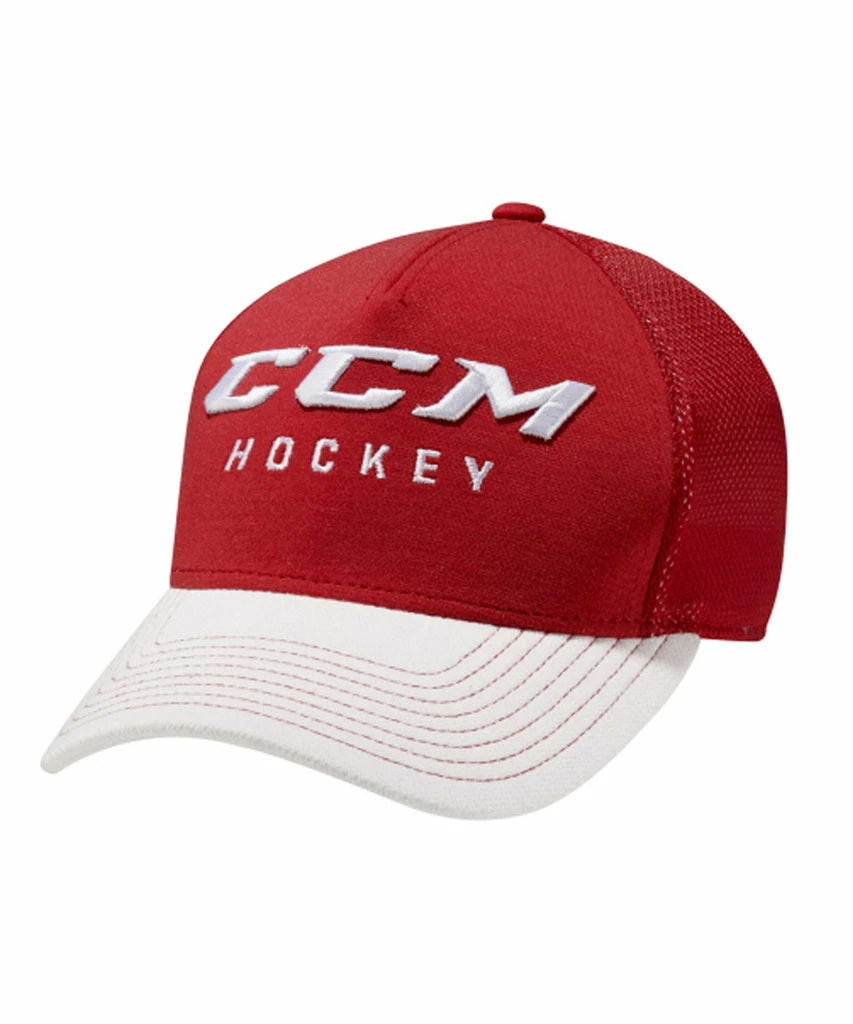CCM ADULT TRUE TO HOCKEY TRUCKER HAT - RED 3 CCM ADULT TRUE TO HOCKEY TRUCKER HAT - RED