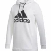 ADIDAS WOMEN'S BADGE OF SPORT HOODIE - WHITE -HockeyPro Hub EB3802 1