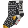 ADIDAS KID'S YA GREW SOCKS - 3 PACK BLACK/GREY/GOLD -HockeyPro Hub ED8645