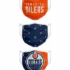 FOCO EDMONTON OILERS KIDS NON-MEDICAL FACE MASKS - 3 PACK -HockeyPro Hub Edmonton Oilers Kids Fabric Face Masks 3 Pack