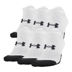 Gildan UNDER ARMOUR MEN'S PERFORM TECH LO CUT 6 PACK - WHITE