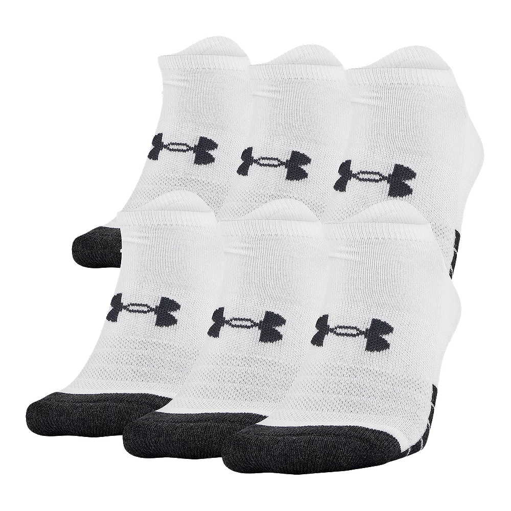 Gildan UNDER ARMOUR MEN'S PERFORM TECH LO CUT 6 PACK - WHITE 3 Gildan UNDER ARMOUR MEN'S PERFORM TECH LO CUT 6 PACK - WHITE