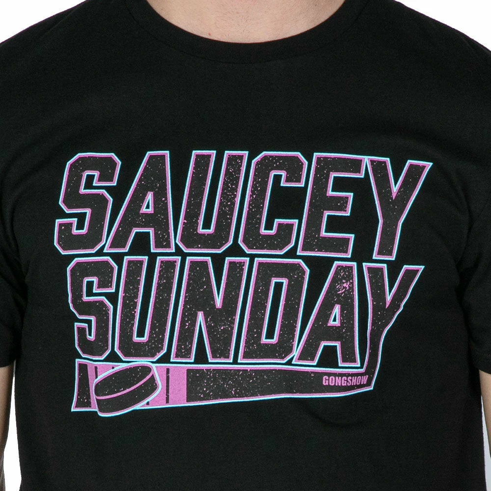 GONGSHOW ADULT SAUCEY SUNDAY T SHIRT - BLACK 5 GONGSHOW ADULT SAUCEY SUNDAY T SHIRT - BLACK - Image 3