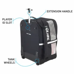 GRIT CUBE JUNIOR HOCKEY WHEEL BAG -HockeyPro Hub Grit Cube Hockey Bag Exterior Handle