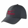 NIKE MEN'S DRI-FIT HOCKEY SWOOSH FLEX HAT - GREY -HockeyPro Hub NIKE MEN S DRI FIT SWOOSH FLEX HAT GREY RED FRONT 191182693729 e387ef98 fd4f 41d1 8e8e 5812c819a6e4