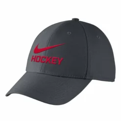 NIKE MEN'S DRI-FIT HOCKEY SWOOSH FLEX HAT - GREY