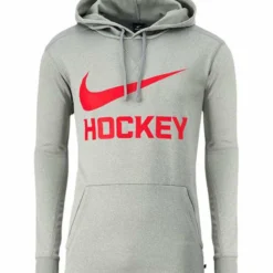 NIKE ADULT THERMA PO HOCKEY HOODIE - GREY
