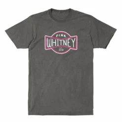 Spittin Chiclets PINK WHITNEY BADGE LOGO T SHIRT - BLACK