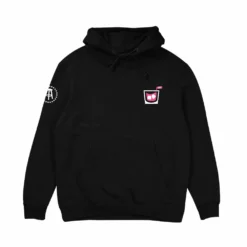 Spittin Chiclets PINK WHITNEY COCKTAIL HOODIE - BLACK