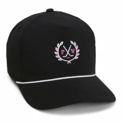 Spittin Chiclets PINK WHITNEY CREST ROPE HAT - BLACK