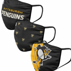 FOCO PITTSBURGH PENGUINS ADULT NON-MEDICAL FACE MASKS - 3 PACK