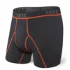 SAXX MEN'S KINETIC HD BOXER - BLACK/ORANGE