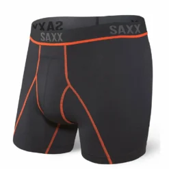 SAXX MEN'S KINETIC HD BOXER - BLACK/ORANGE