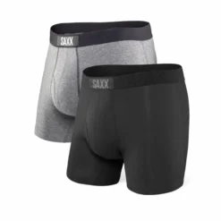 SAXX ADULT ULTRA BOXERS - BLACK/GREY 2 PACK