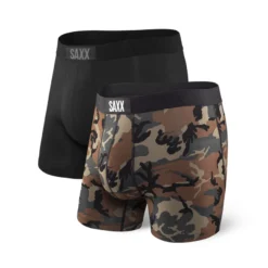 SAXX MEN'S VIBE BOXER - 2 PACK - BLACK/CAMO