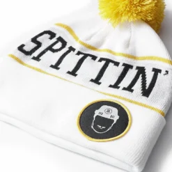 SPITTIN CHICLETS SCRIPT BEANIE - WHITE -HockeyPro Hub SPITTIN CHICLETS SCRIPT BEANIE WHITE THREE