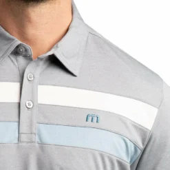 TRAVISMATHEW ADULT POSTCARD HOME POLO - GREY -HockeyPro Hub TRAVISMATHEW MENS POSTCARD HOME POLO CHEST