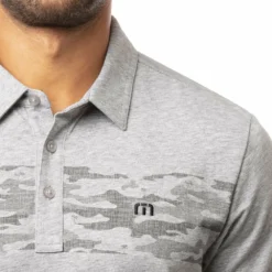 TRAVISMATHEW ADULT PARK IT GREY POLO -HockeyPro Hub TRAVISMATHEW MEN S PARK IT GREY POLO CHEST